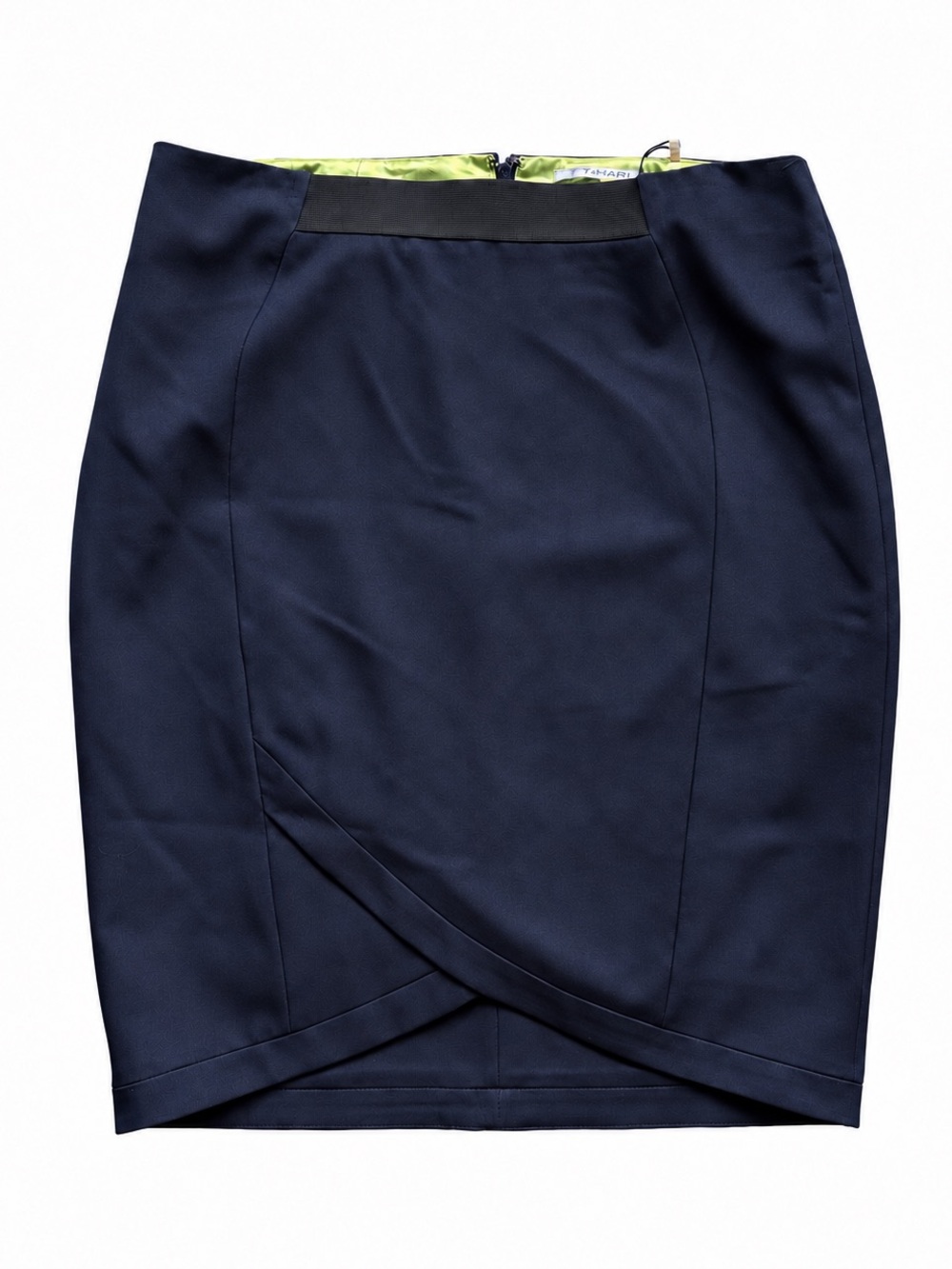 T Tahari Navy Blue Stretch Pencil Skirt Size 10 NWT